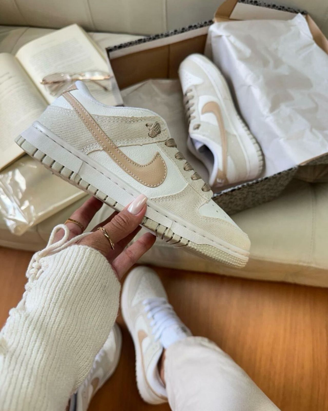 Dunk Low Sb branco/bege