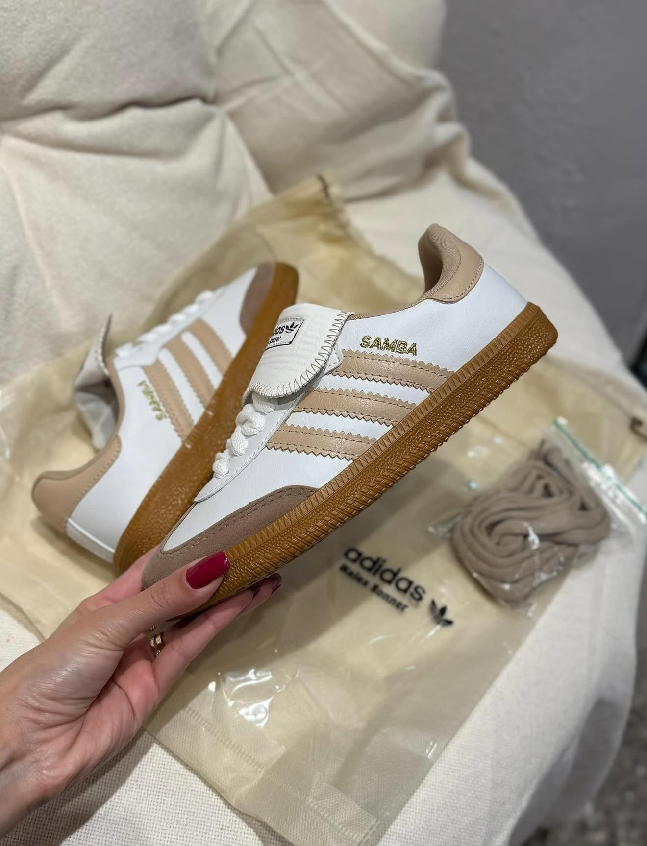 Samba Wales Bonner branco/rosa